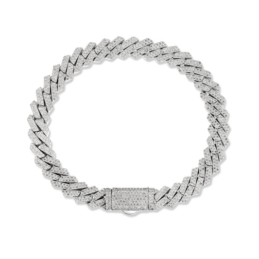 8mm Prong Cuban Bracelet
