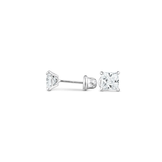0.5ct Princess Cut Stud Earrings