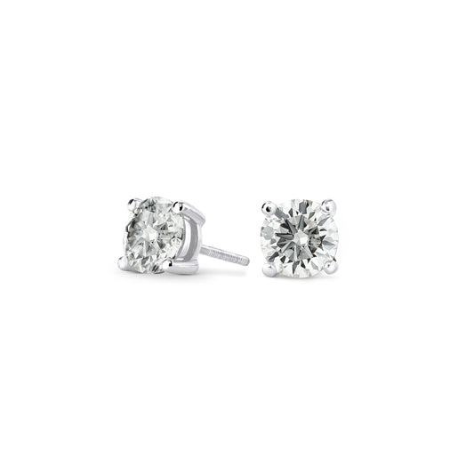 2ct Round Stud Earrings
