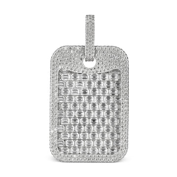 Emerald Cut Dog Tag Pendant