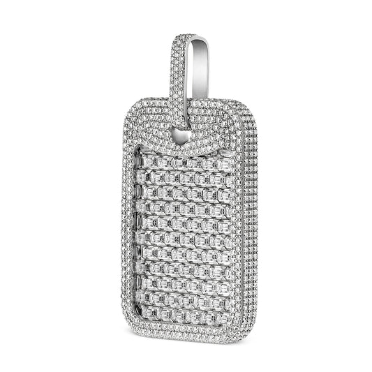 Emerald Cut Dog Tag Pendant