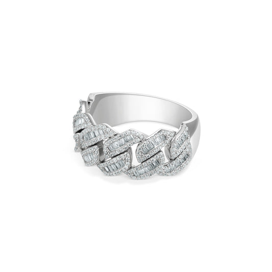 Prong Set Baguette Cuban Ring